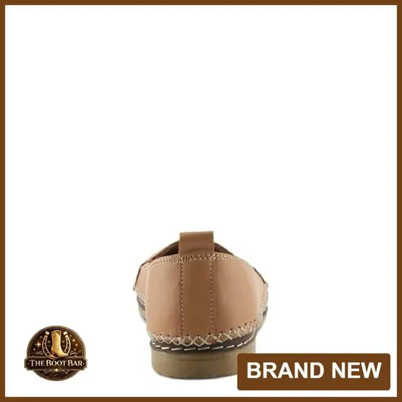 Leather Loafers Slip-On Laser Cutout Elastic Goring Lightweight Sole